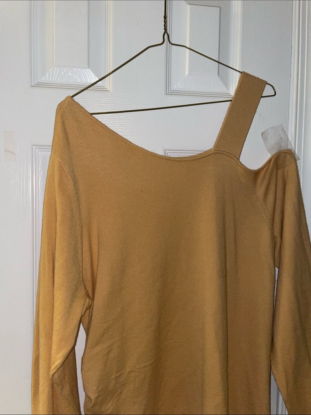 Soft Surroundings One Cold Shoulder Golden Acrylic Sweater 1X